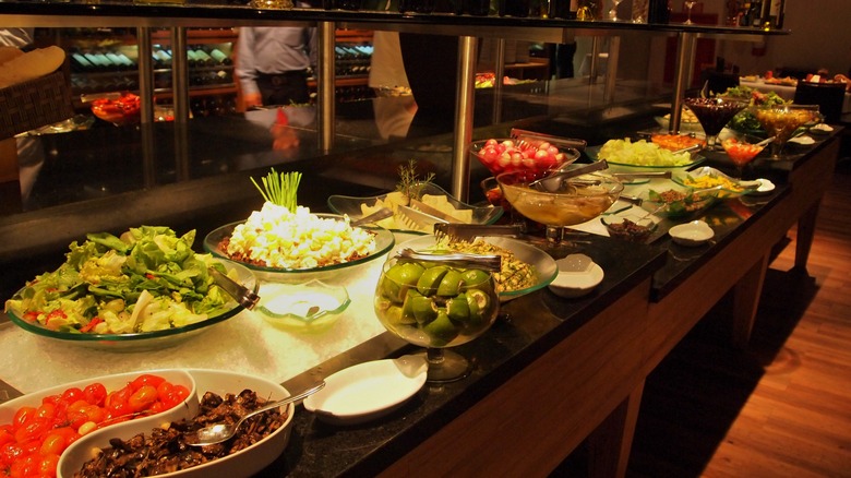 salad bar at brazilian steakhouse