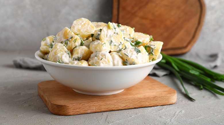 creamy green onion potato salad