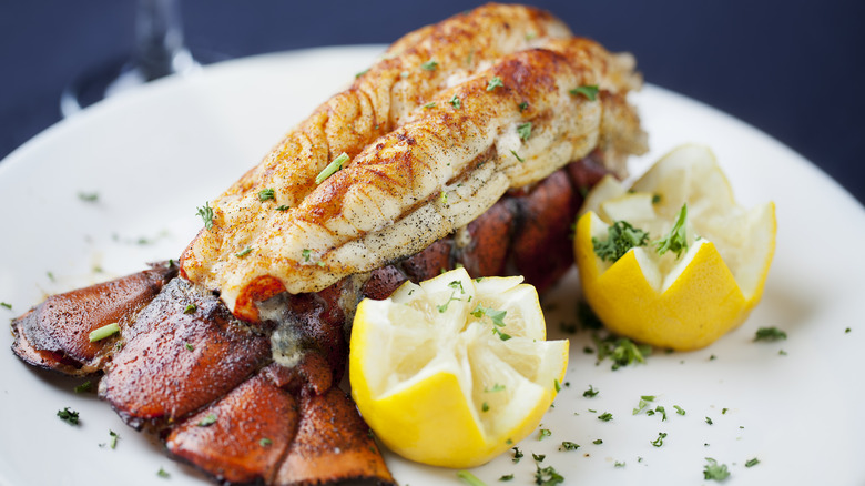 butterflied lobster tail