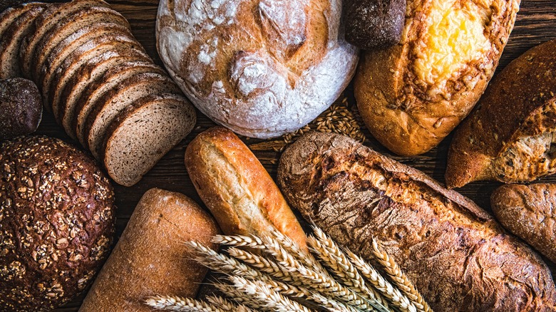 loaves of baked bread