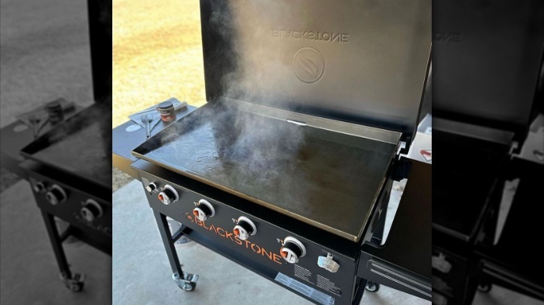 Blackstone griddle steaming