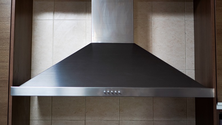 stainless steel kitchen hood