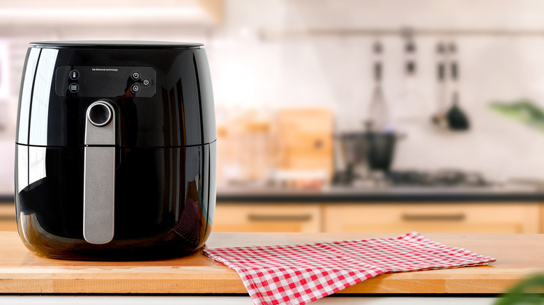 Air fryer resting on kitchen counter