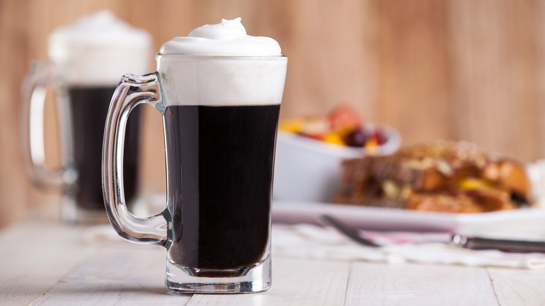 Irish coffee cocktail