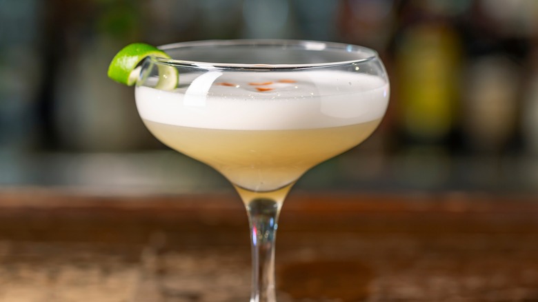 Pisco sour brandy cocktail