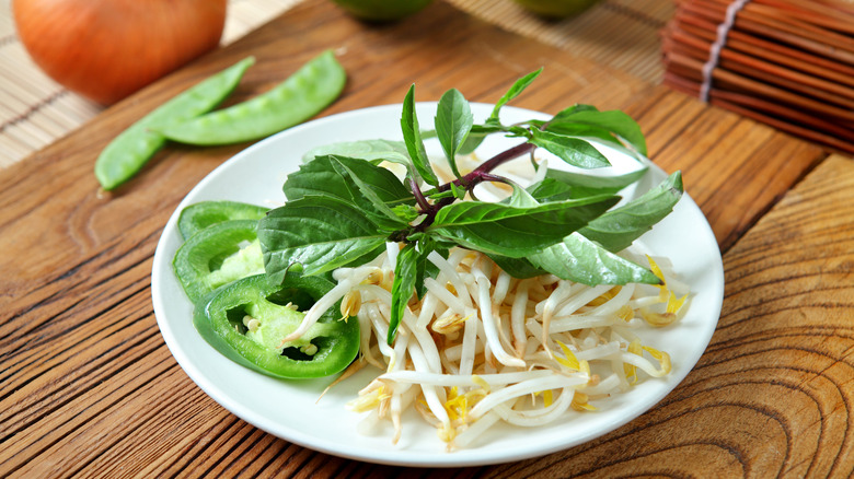 herbs and vegetables for pho