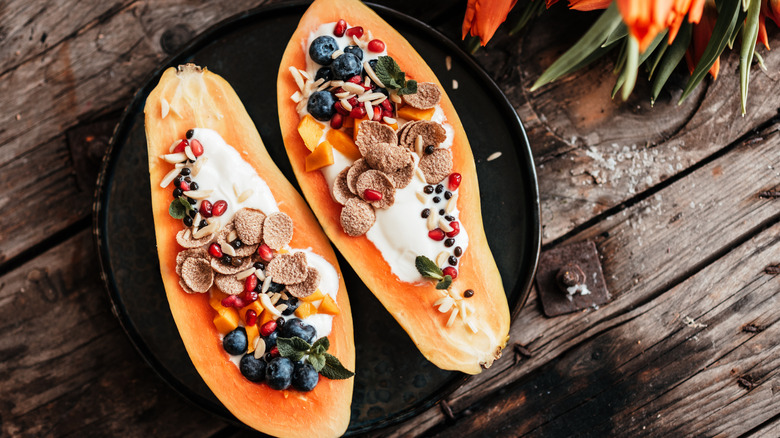papaya yogurt bowls