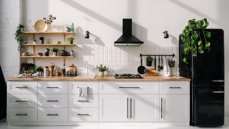 luxury clean kitchen walls