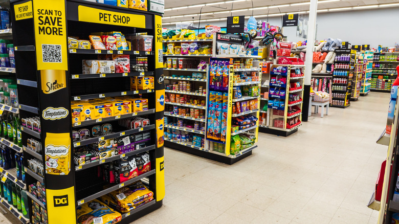 Interior of a Dollar General store.