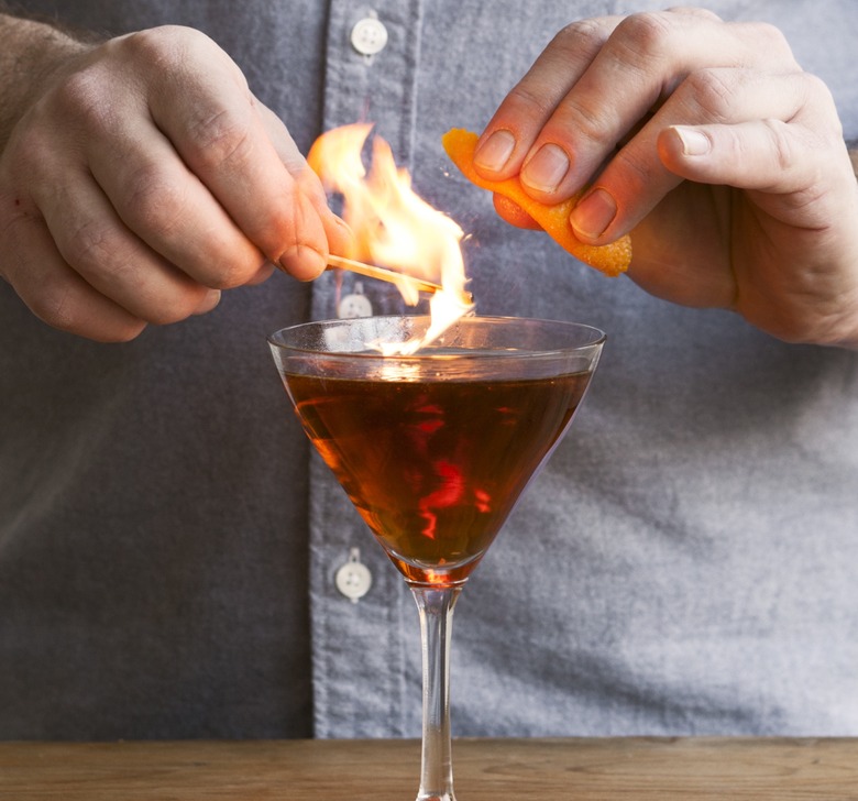 How To Flame An Orange Peel For Cocktails