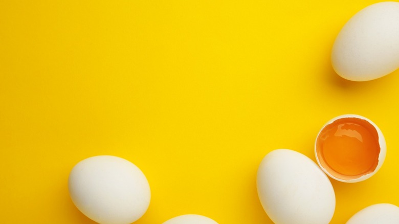 raw egg cracked open