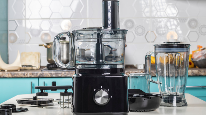 Food processor in kitchen 