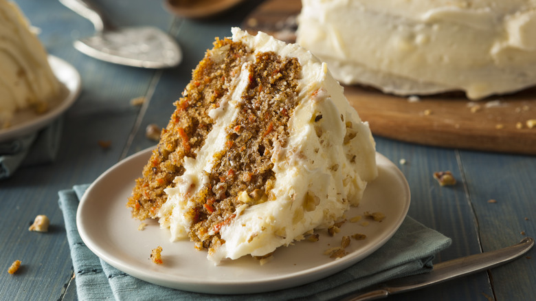 Carrot cake with cream cheese frosting