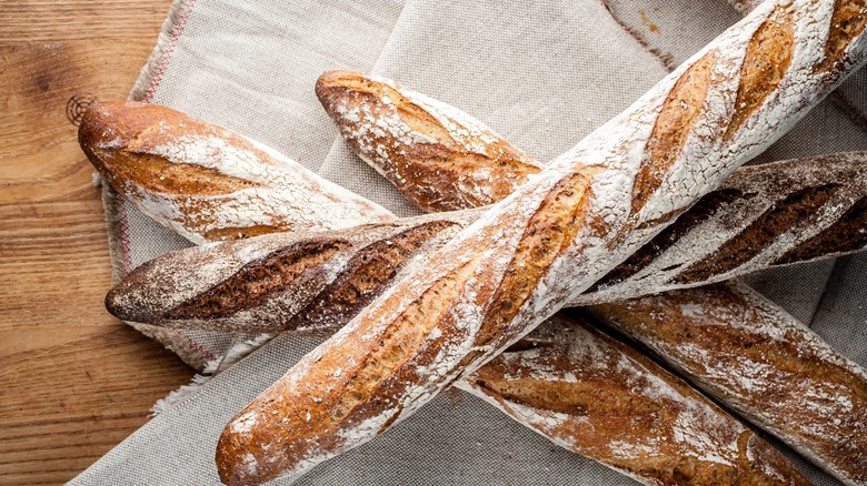 Loaves of baguettes