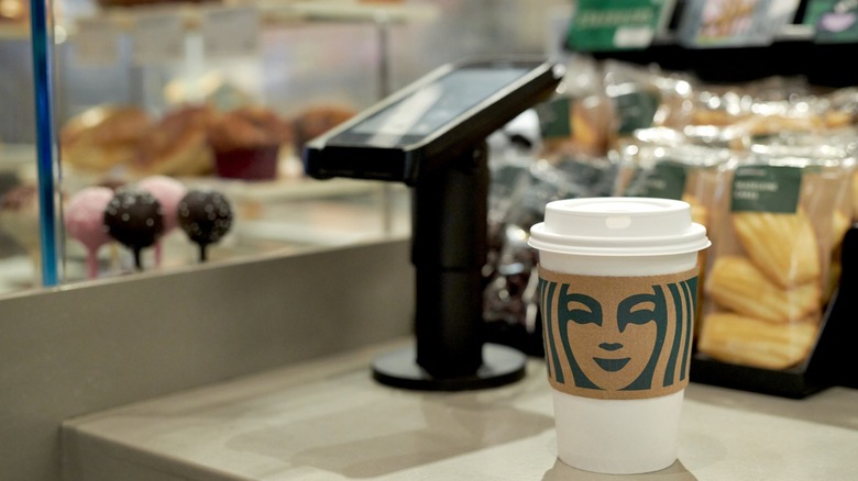 Starbucks drink on a counter