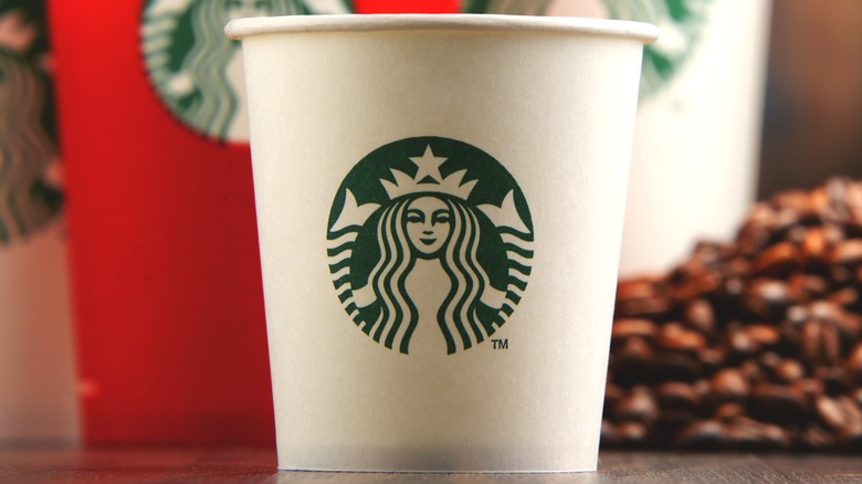 small paper Starbucks cup