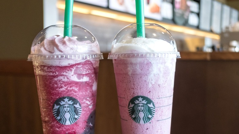 Pink Starbucks Frappuccinos