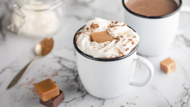 Salted caramel hot chocolate