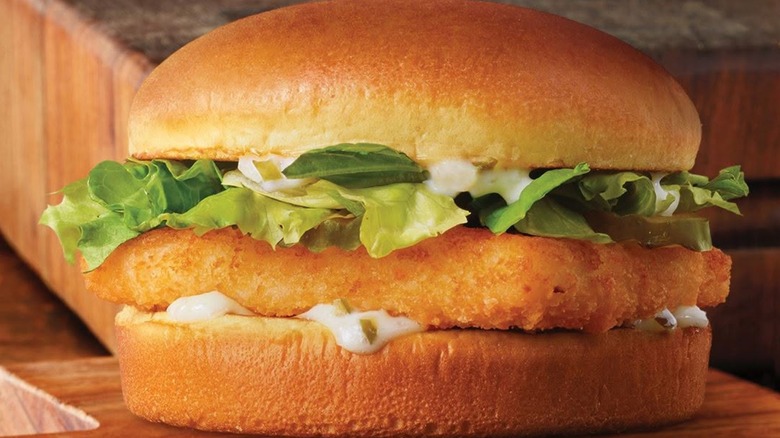 A Burger King Big Fish sandwich.