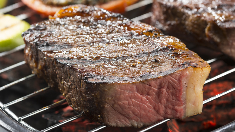 beef steak on a grill