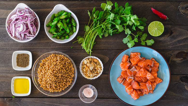 ingredients prepped to cook