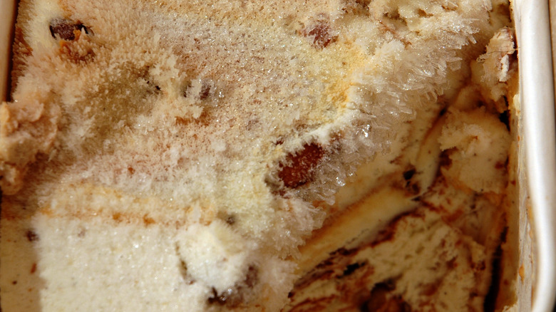 ice cream with freezer burn