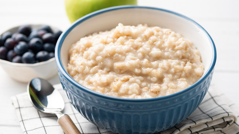 Bowl of plain oatmeal