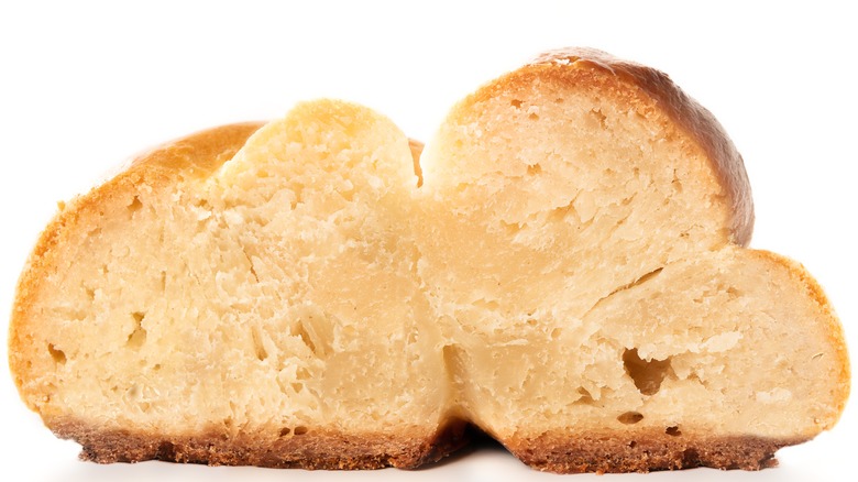 Undercooked brioche bread