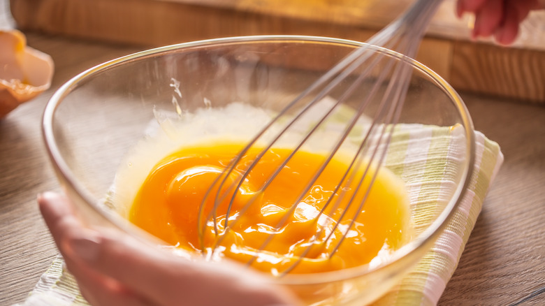 egg yolks in a bowl
