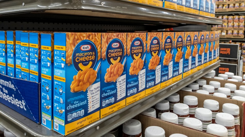 Mac and cheese end cap display
