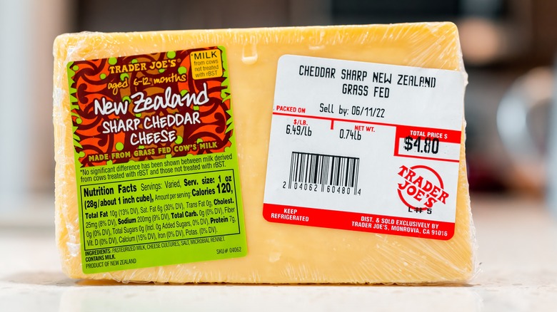 Trader Joe's New Zealand cheddar