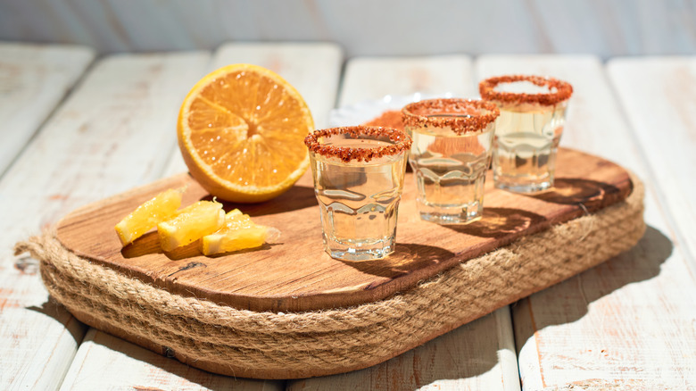 mezcal with sal de gusano