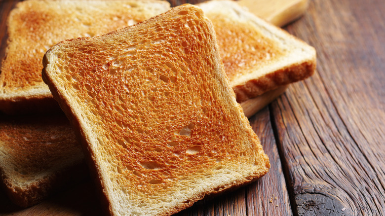 Slices of toasted bread