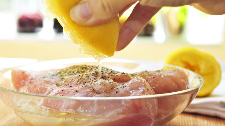 Chicken in a lemon marinade