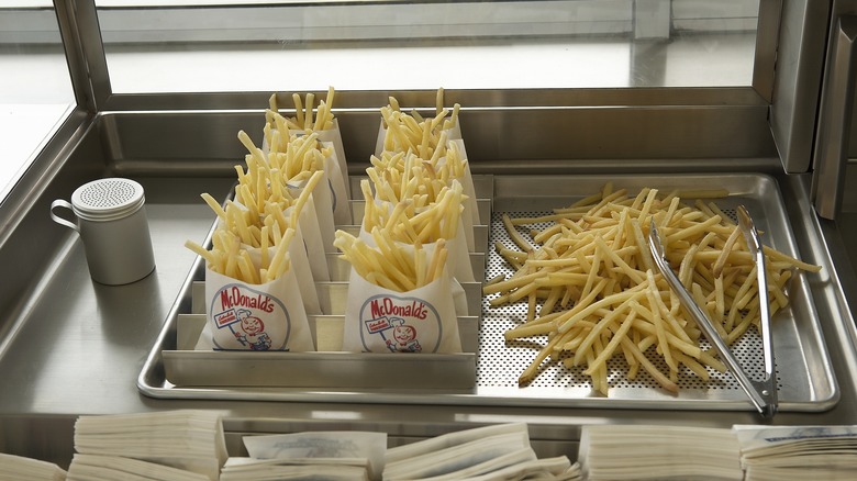 McDonald's fries on the prep line