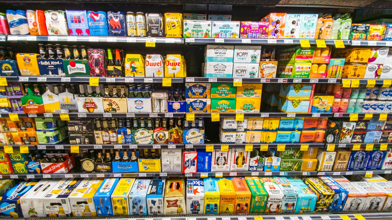 beer selection at Whole Food pictured