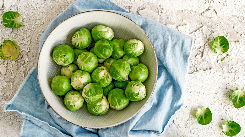 A bowl of Brussels sprouts 