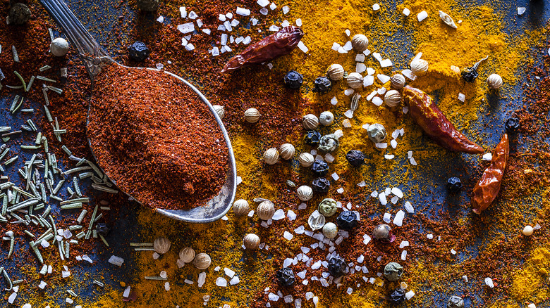 spices and canned beans