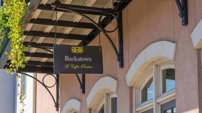 Backatown Coffee Parlor sign in New Orleans