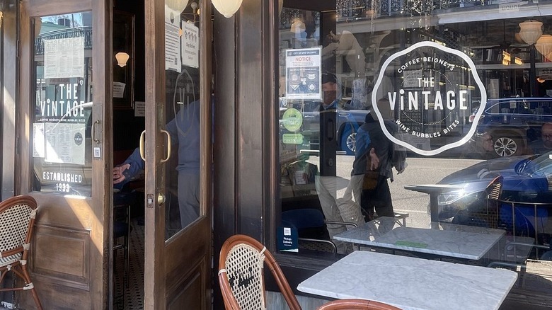 Exterior view of The Vintage restaurant in New Orleans, LA
