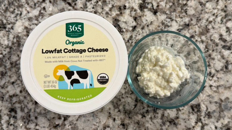 365 Organic cottage cheese container and bowl