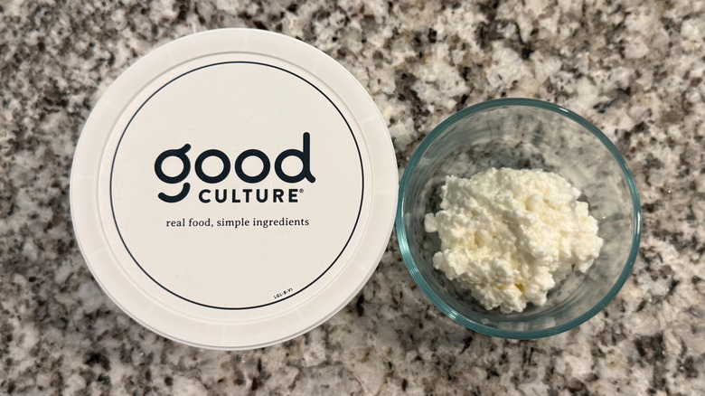 Good Culture cottage cheese container and bowl