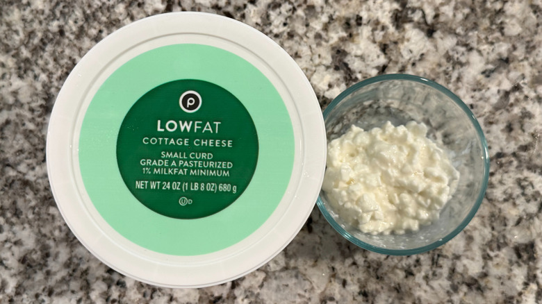Publix cottage cheese container and bowl
