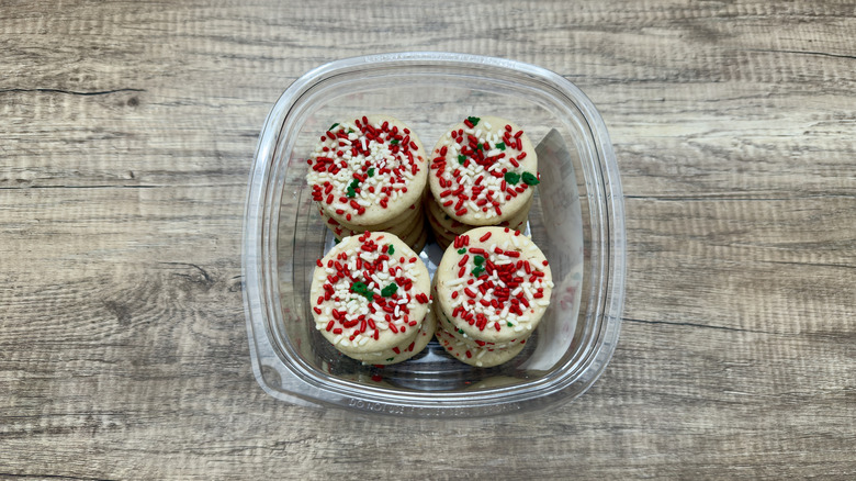 Kirkland Signature Christmas Sugar Cookie with Sprinkles container