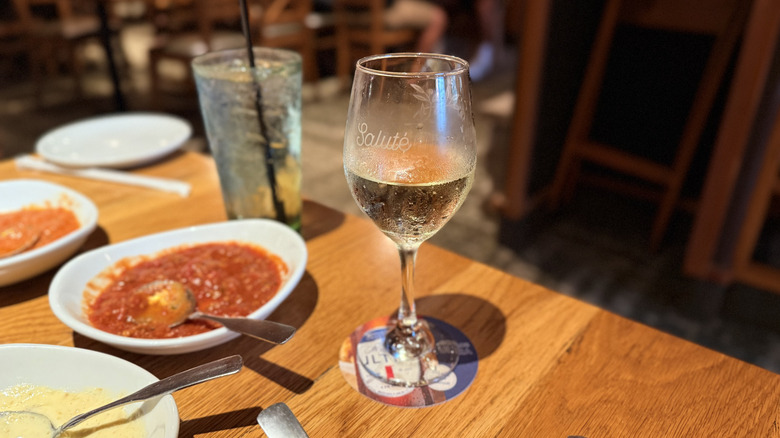 Wine at table
