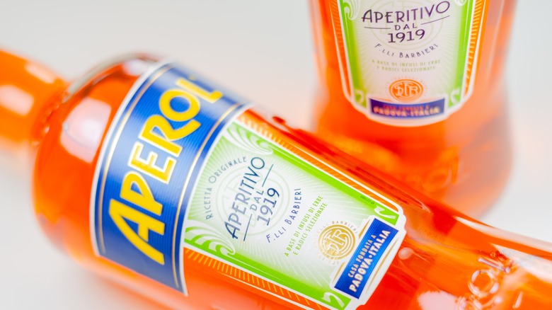 Bottles of Aperol