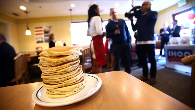 Stack of pancakes at IHOP
