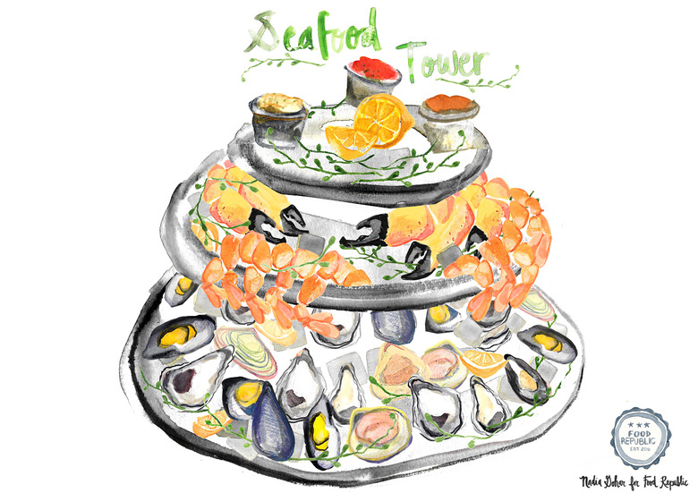 Illustrated Guide: How To Build A Seafood Tower