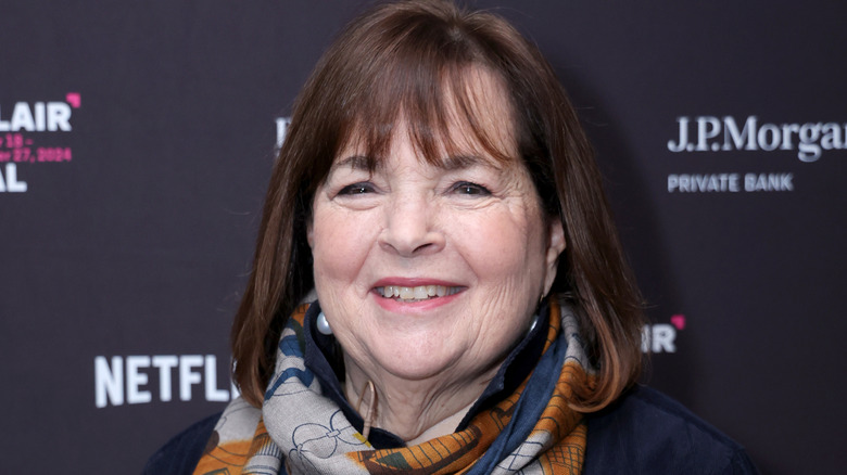 Ina Garten smiling with multicolored scarf