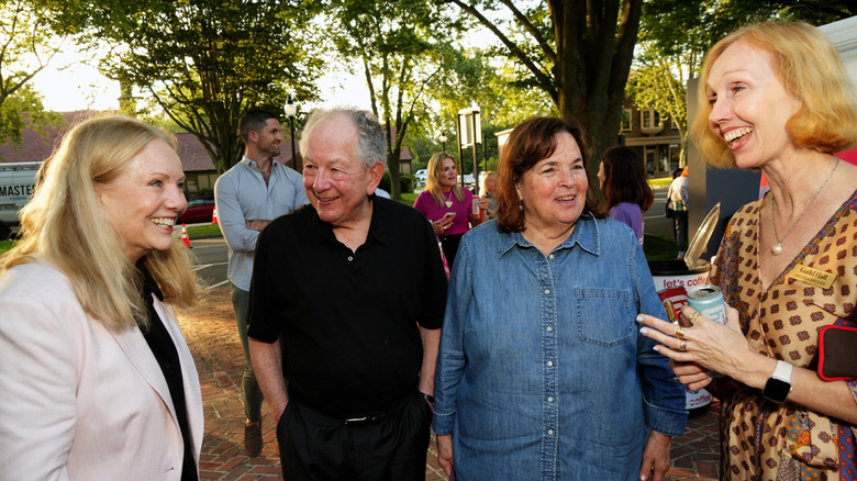 Ina Garten with her husband at an outdoor event